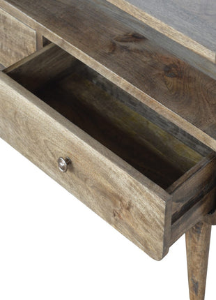 Curved Grey Washed Media Unit