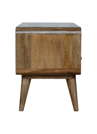 Curved Grey Washed Media Unit