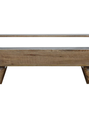 Curved Grey Washed Media Unit