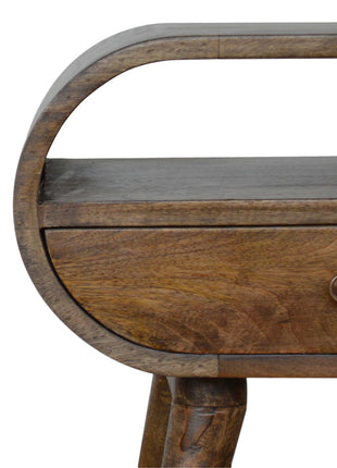 Grey Washed Circular Bedside