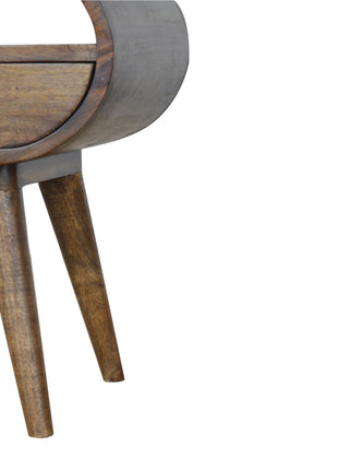 Grey Washed Circular Bedside
