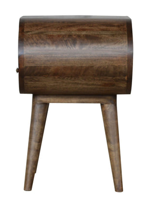 Grey Washed Circular Bedside