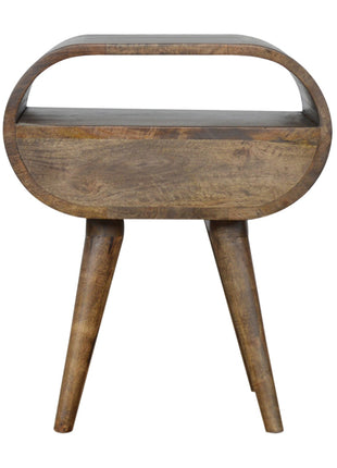 Grey Washed Circular Bedside