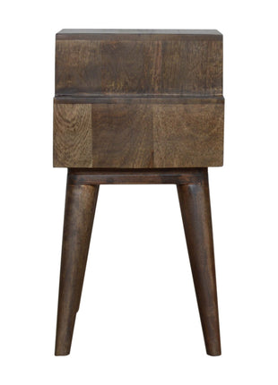Walnut and White Painted Bedside