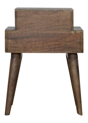 Walnut and White Painted Bedside
