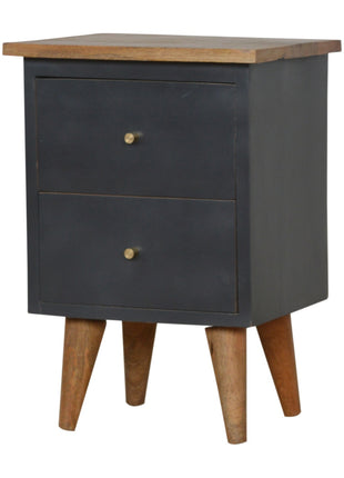 Charcoal Black Hand Painted Bedside