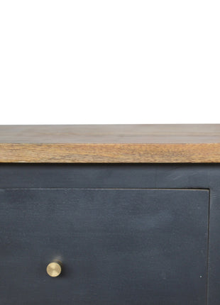 Charcoal Black Hand Painted Bedside