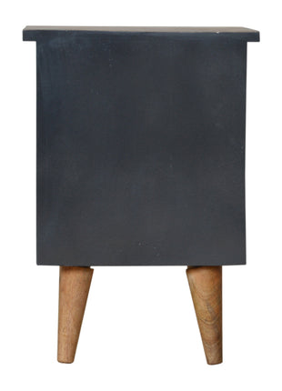 Charcoal Black Hand Painted Bedside