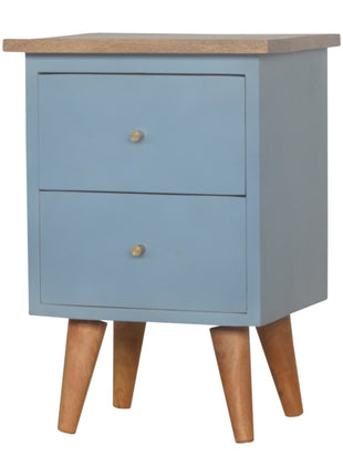 Blue Hand Painted Bedside