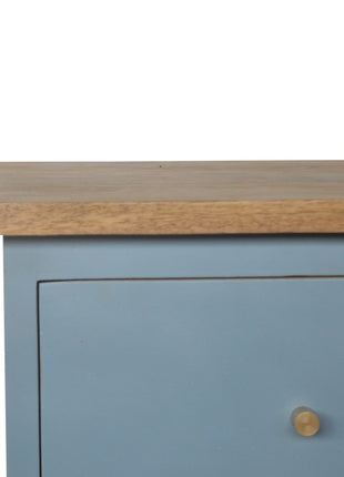 Blue Hand Painted Bedside