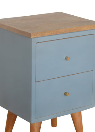 Blue Hand Painted Bedside