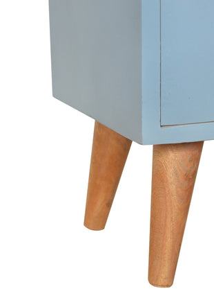 Blue Hand Painted Bedside