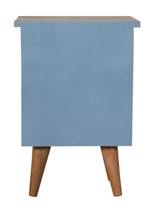 Blue Hand Painted Bedside