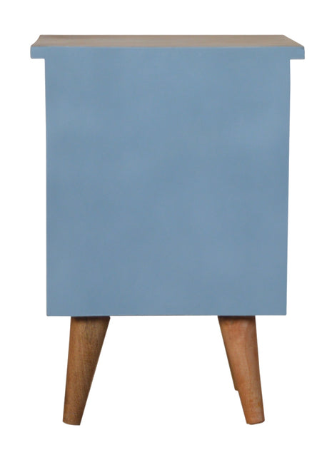 Blue Hand Painted Bedside