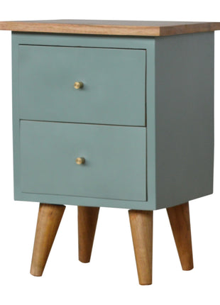 Green Hand Painted Bedside