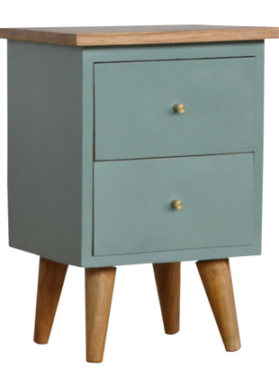 Green Hand Painted Bedside
