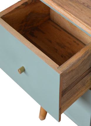Green Hand Painted Bedside