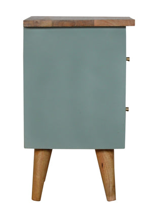 Green Hand Painted Bedside