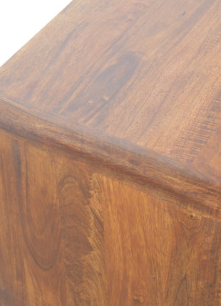 Chestnut Glass Shelf Coffee Table
