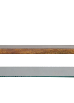 Chestnut Glass Shelf Media Unit