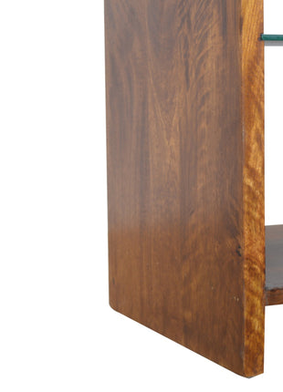 Chestnut Glass Shelf Media Unit
