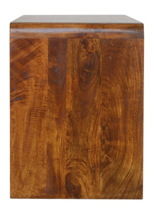 Chestnut Glass Shelf Media Unit