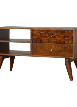 Tile Carved Chestnut TV Unit