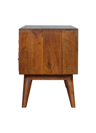 Tile Carved Chestnut TV Unit