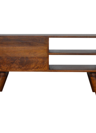 Tile Carved Chestnut TV Unit
