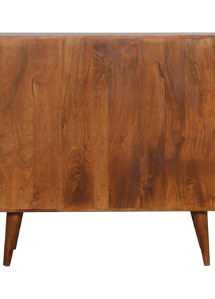Tile Carved Chestnut Chest