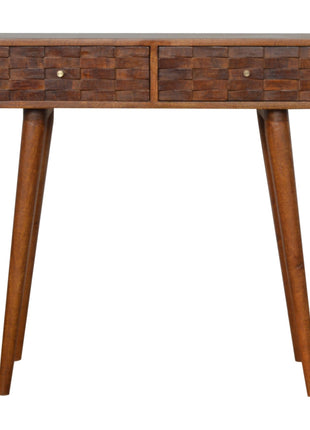 Tile Carve Chestnut Console