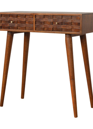 Tile Carve Chestnut Console