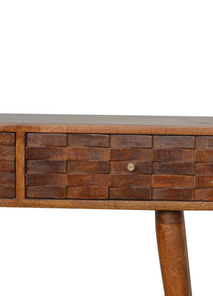 Tile Carve Chestnut Console