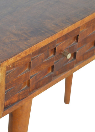 Tile Carve Chestnut Console