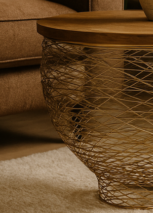 Netted Metal Side Table