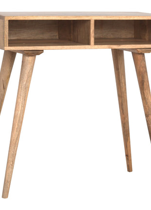 Oak-ish Open Shelf Writing Desk