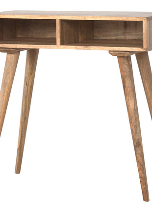 Oak-ish Open Shelf Writing Desk