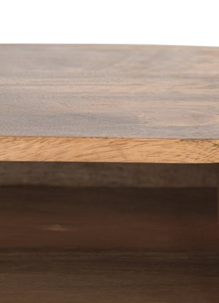 Oak-ish Open Shelf Writing Desk
