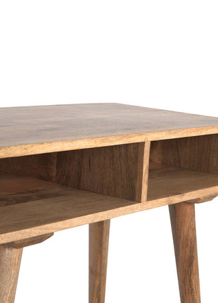 Oak-ish Open Shelf Writing Desk