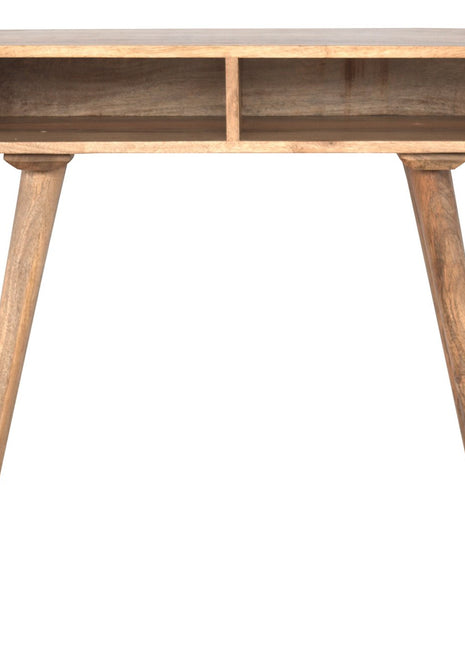 Oak-ish Open Shelf Writing Desk