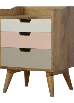 Pink Hand Painted Cut out Bedside