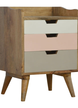 Pink Hand Painted Cut out Bedside