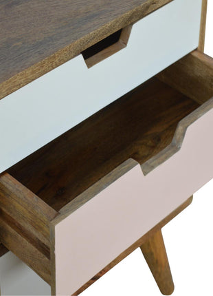 Pink Hand Painted Cut out Bedside