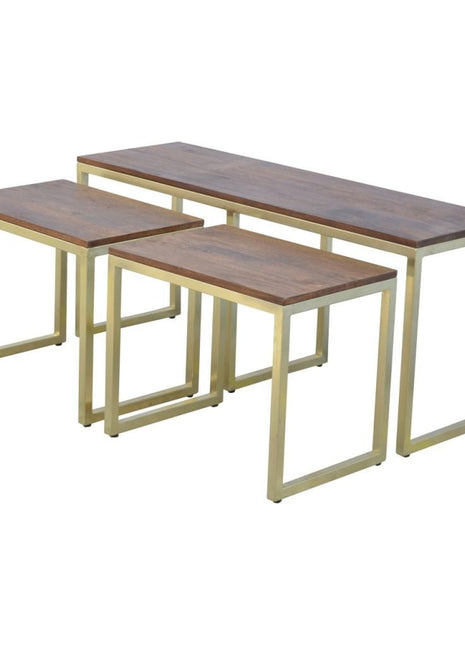 Chunky Gold Table Set of 3
