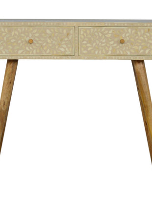 Floral Bone Inlay Console Table