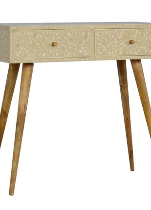 Floral Bone Inlay Console Table