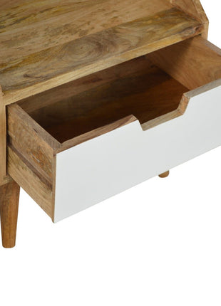 White Painted Raised Back Bedside