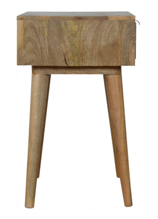 Sleek Cement Brass Inlay Bedside