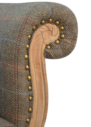 Multi Tweed Studded Chair