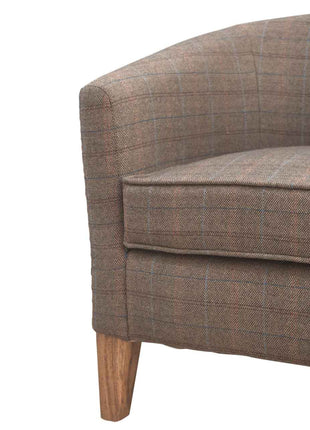 Upholstered Tweed Tub Chair